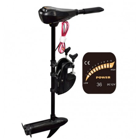 Moteur Hors-bord électrique – Poussée 80 Lbs (800W), 12V, Poignée Rétractable, Pour Bateau De Pêche